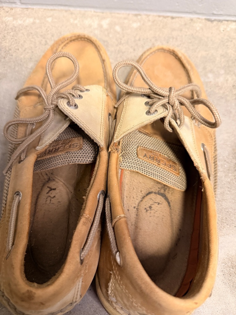 Sperry Men's Top Sider Tan Nubuck Boat Shoes - Picture 6 of 7